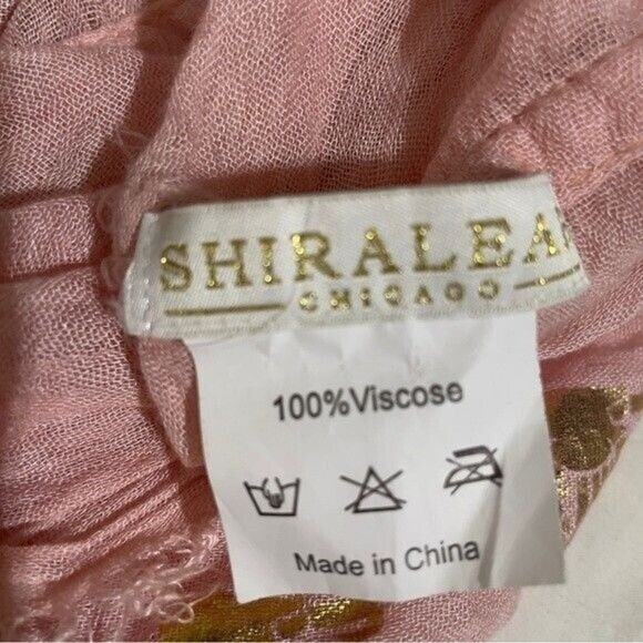 Shiraleah Chicago Pink & Gold Elephant Scarf - Picture 4 of 5